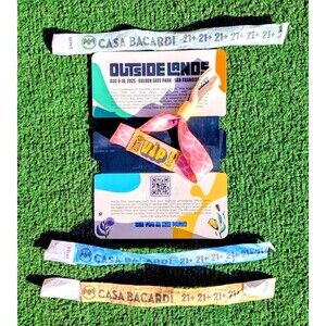 Outside Lands Festival 3-Day 2025 Collectible Glitter VIP Wristband +Extras EUC